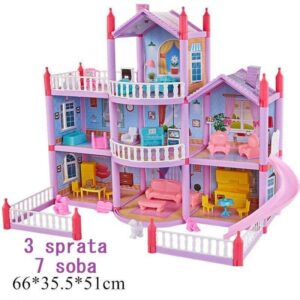 Kućica za lutke na tri sprata