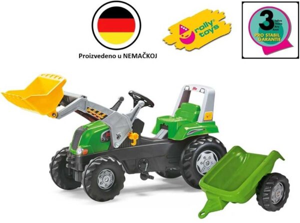 Traktor Junior sa kašikom i prikolicom zeleni (CT-812202)