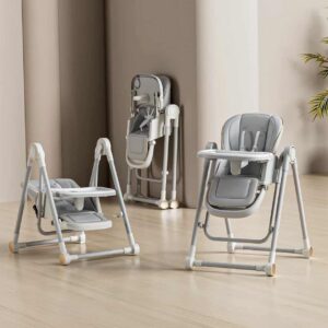 Dečija hranilica i ljuljaska 2u 1 - siva