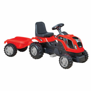 Traktor na pedale sa prikolicom MMX - crveni