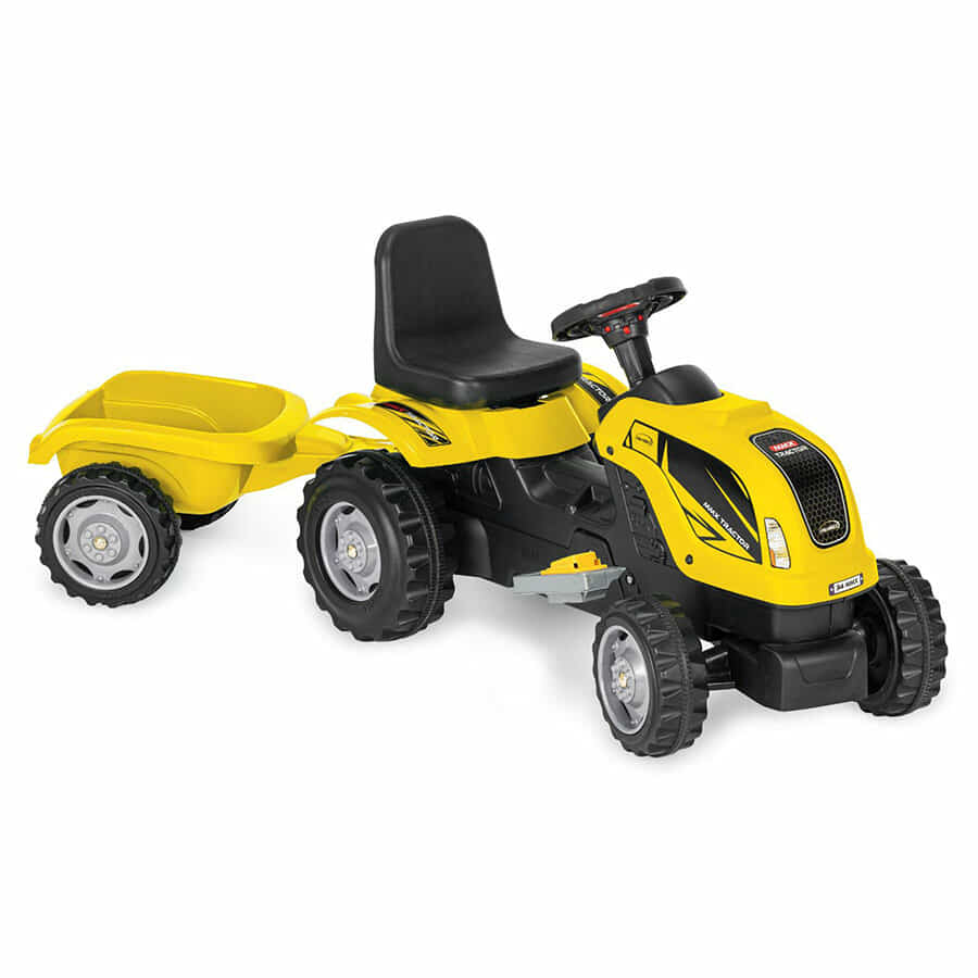 Traktor sa prikolicom na akumulator MMX - zuti