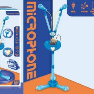 Dva mikrofona na stalku-plavi