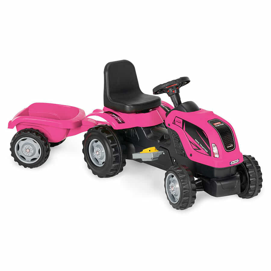 Traktor sa prikolicom na akumulator MMX - roze