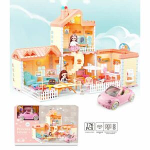 Kucica za lutke 176 delova sa lutkama i autom (MT-61/72524)