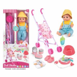 Lutka beba sa kolicima i dodacima (MT-61/72326)