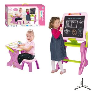 Tabla za crtanje 2u1 tabla i sto i stolica - roze