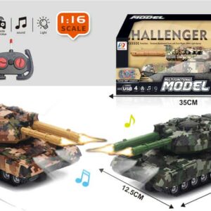 Tenk na daljinski sa zvukom i svetlom (LL-928581)