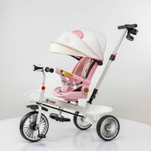 Tricikl sa rotirajučim sedistem i oborivim naslonom 4003 - roze