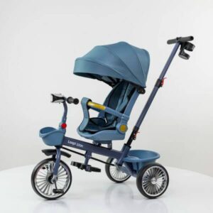 Tricikl sa rotirajučim sedistem i oborivim naslonom 4003 - plavi