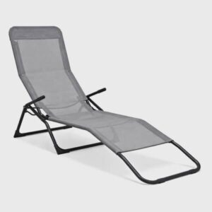 Baštenska ležaljka - baštenska stolica - progarden 007 - svetlo siva