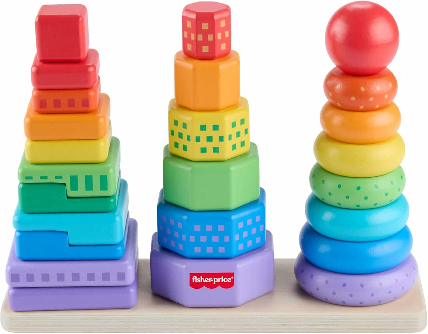 Fisher Price drvena igračka za slaganje i sortiranje oblika (CT-238217) - Слика 2