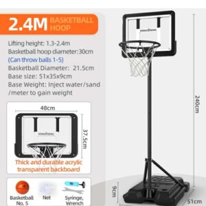 košarkaški set sa metalnim košem 240cm