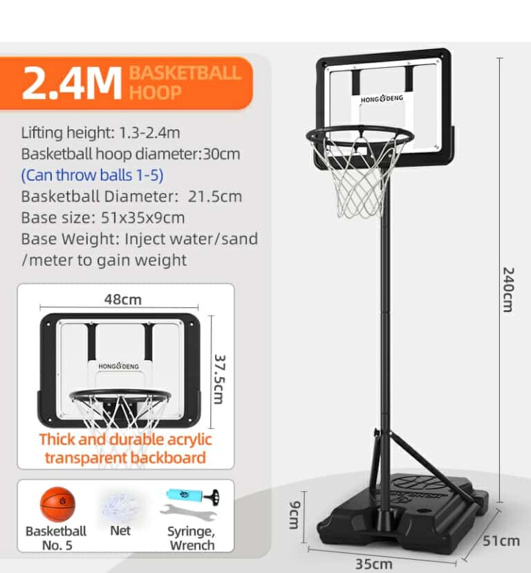 košarkaški set sa metalnim košem 240cm