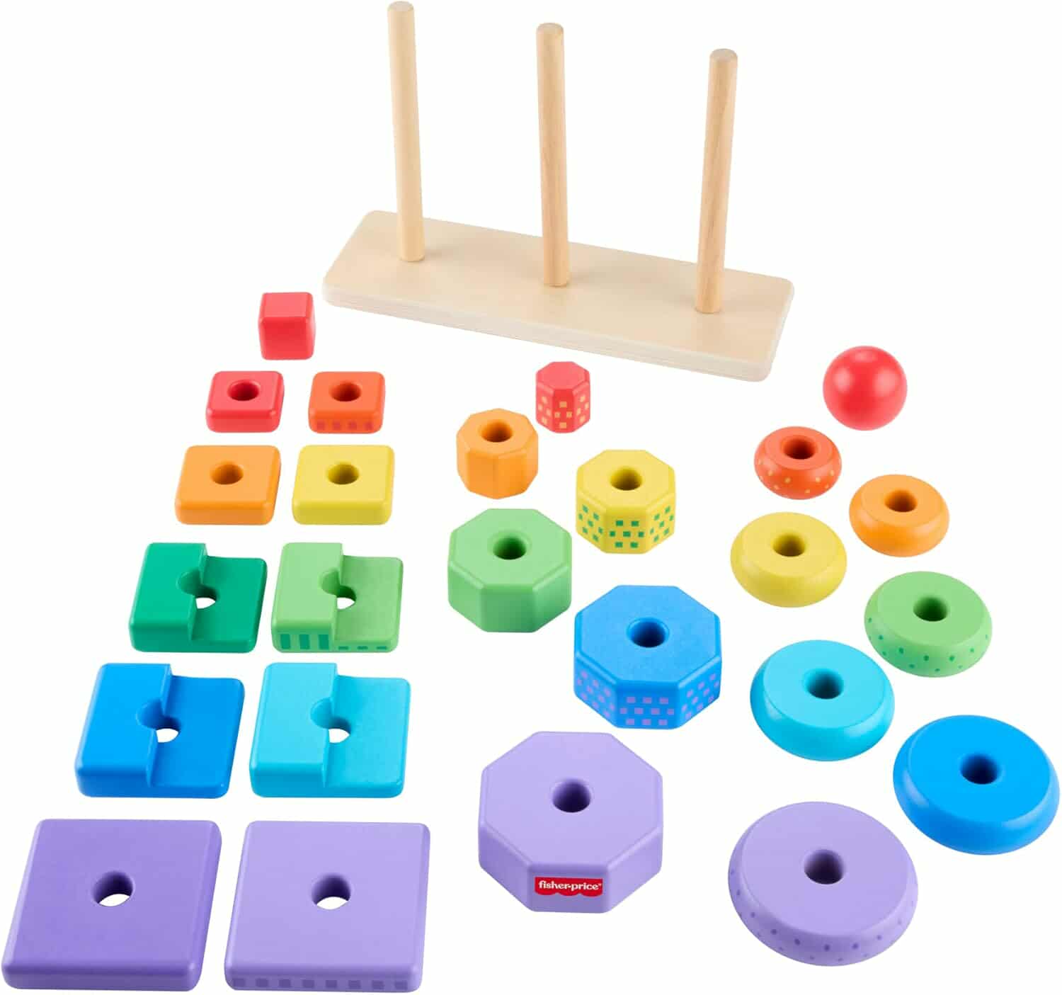 Fisher Price drvena igračka za slaganje i sortiranje oblika (CT-238217) - Слика 3
