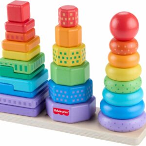 Fisher Price drvena igračka za slaganje i sortiranje oblika (CT-238217)